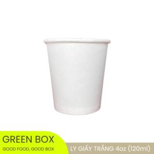 Ly Giấy Trắng 120ml (4oz)