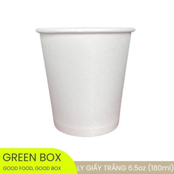 Ly Giấy Trắng 180ml (6.5oz)
