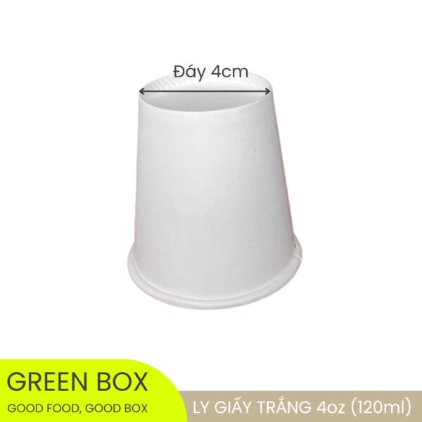 Ly Giấy Trắng 120ml (4oz) - Image 3