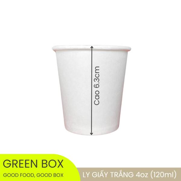 Ly Giấy Trắng 120ml (4oz) - Image 4