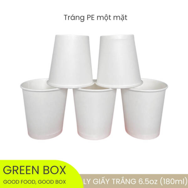 Ly Giấy Trắng 180ml (6.5oz) - Image 5