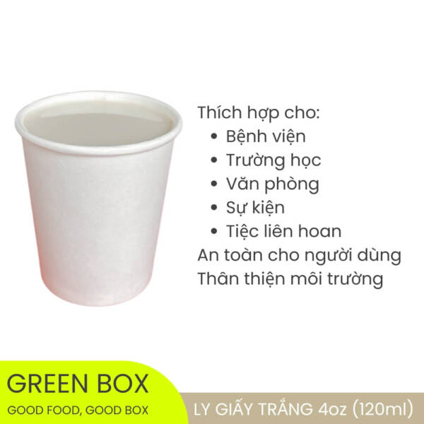 Ly Giấy Trắng 120ml (4oz) - Image 6