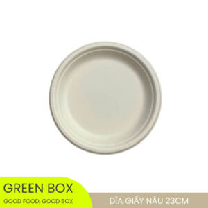 Dĩa Giấy Nâu 23cm