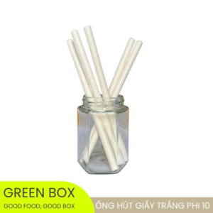 Ống Hút Giấy Trắng Phi 10