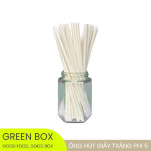 Ống Hút Giấy Trắng Phi 6
