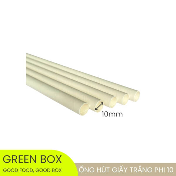 Ống Hút Giấy Trắng Phi 10 - Image 2