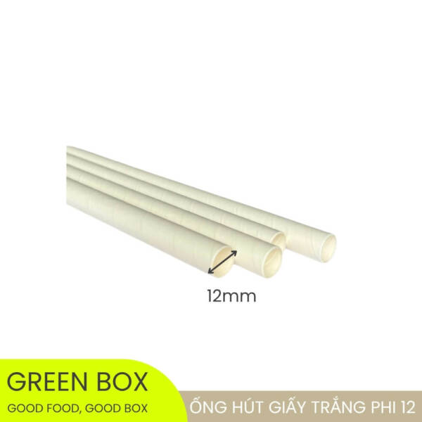 Ống Hút Giấy Trắng Phi 12 - Image 2