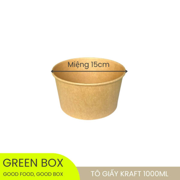 Tô Giấy Kraft 1000ml - Image 2