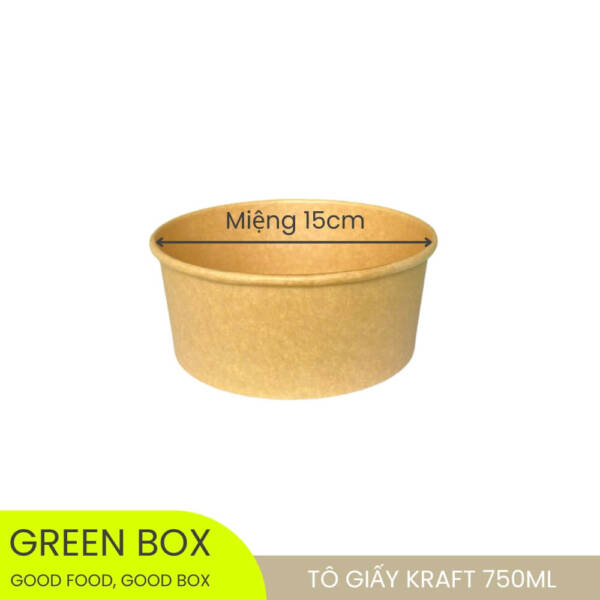 Tô Giấy Kraft 750ml - Image 2