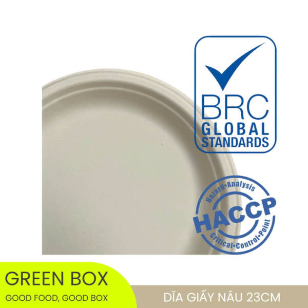 Dĩa Giấy Nâu 23cm - Image 3