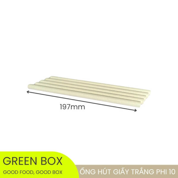 Ống Hút Giấy Trắng Phi 10 - Image 3