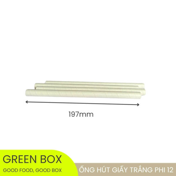 Ống Hút Giấy Trắng Phi 12 - Image 3