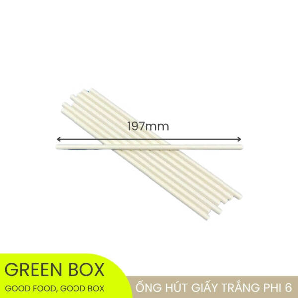 Ống Hút Giấy Trắng Phi 6 - Image 3