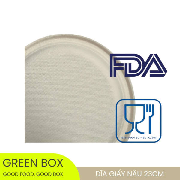 Dĩa Giấy Nâu 23cm - Image 4