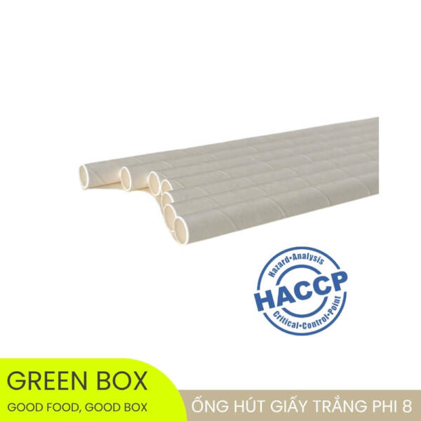 Ống Hút Giấy Trắng Phi 8 - Image 4