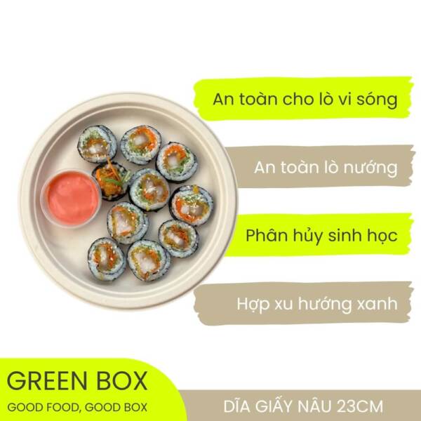 Dĩa Giấy Nâu 23cm - Image 5
