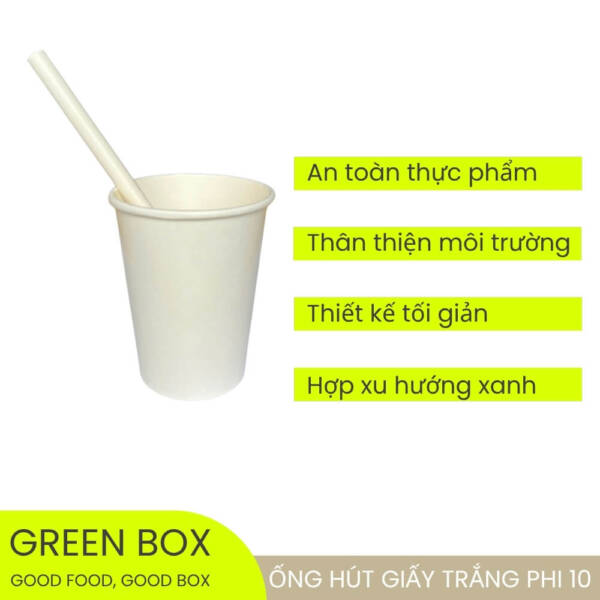 Ống Hút Giấy Trắng Phi 10 - Image 5