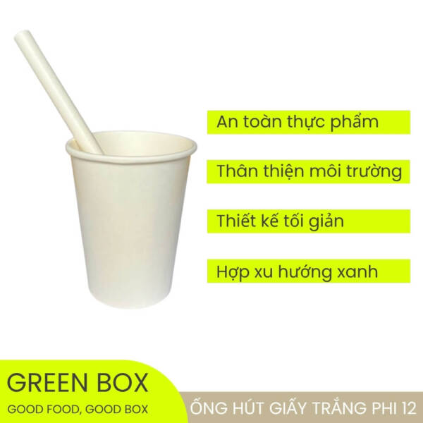 Ống Hút Giấy Trắng Phi 12 - Image 5