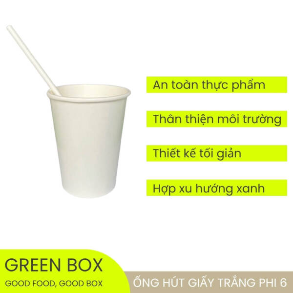Ống Hút Giấy Trắng Phi 6 - Image 5