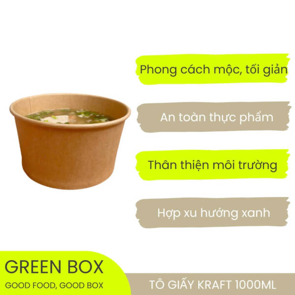 Tô Giấy Kraft 1000ml - Image 6