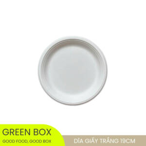 Dĩa Giấy Trắng 19cm