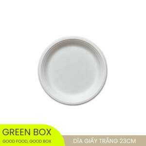 Dĩa Giấy Trắng 23cm