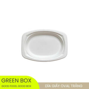 Dĩa Giấy Oval Trắng