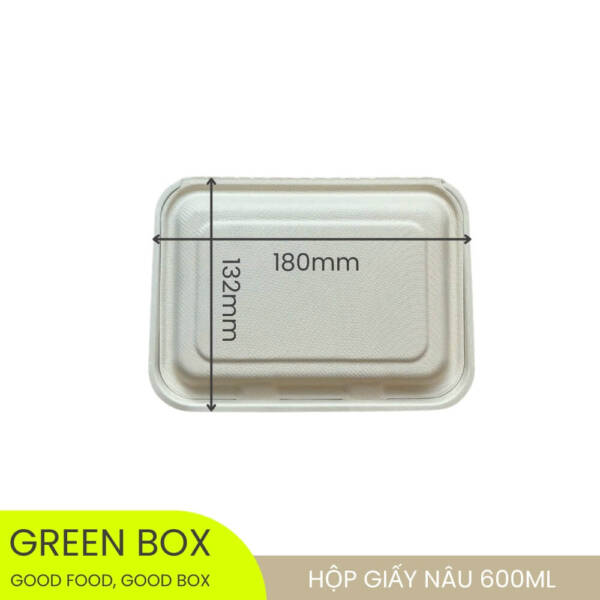 Hộp Giấy Nâu 600ml - Image 2
