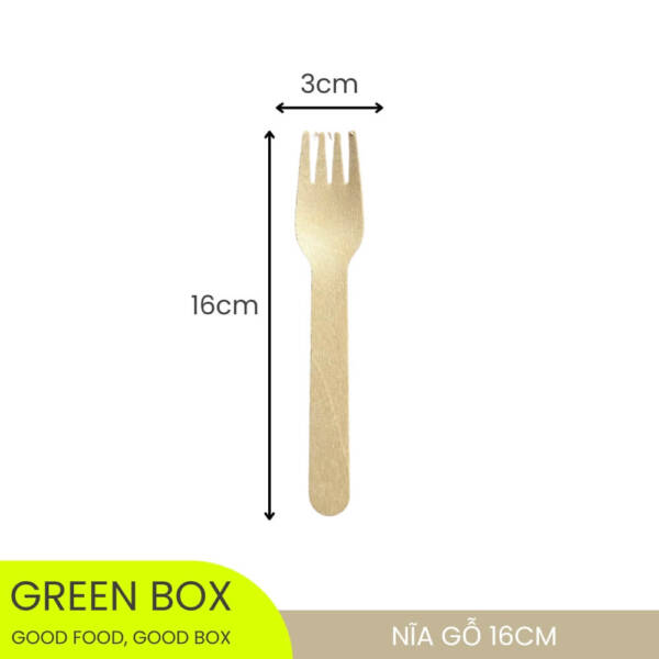 Nĩa Gỗ 16cm - Image 2