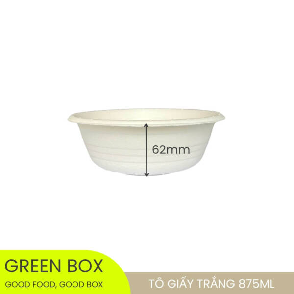 Tô Giấy Trắng 875ml - Image 2