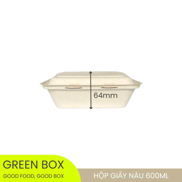 Hộp Giấy Nâu 600ml - Image 3