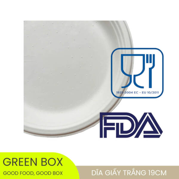 Dĩa Giấy Trắng 19cm - Image 4