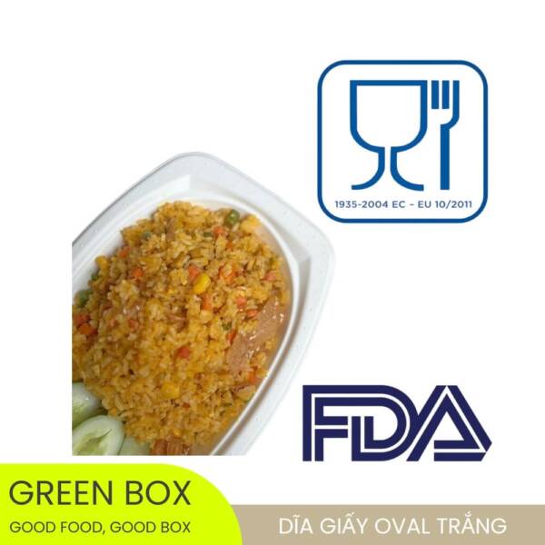Dĩa Giấy Oval Trắng - Image 4