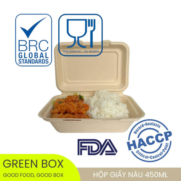 Hộp Giấy Nâu 450ml - Image 4