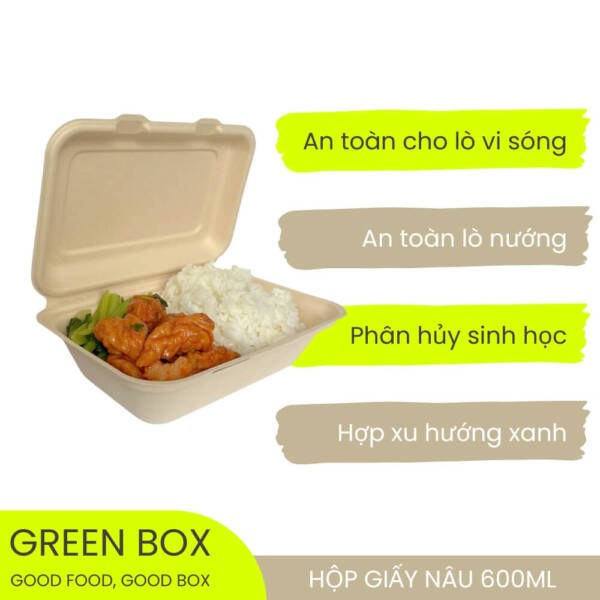 Hộp Giấy Nâu 600ml - Image 5