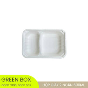 Hộp giấy 2 ngăn nắp nhựa 600ml