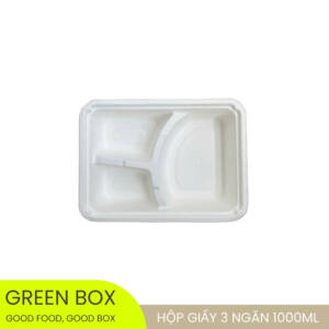 Hộp giấy 3 ngăn nắp nhựa 1000ml