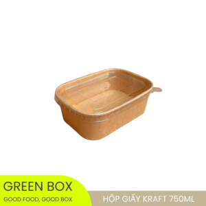 Hộp Giấy Kraft Chữ Nhật 750ml