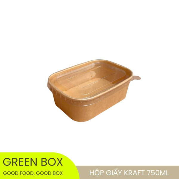 Hộp Giấy Kraft Chữ Nhật 750ml