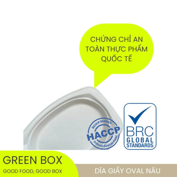 Dĩa Giấy Oval Nâu 23x16cm - Image 3