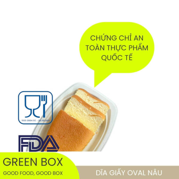 Dĩa Giấy Oval Nâu 23x16cm - Image 4