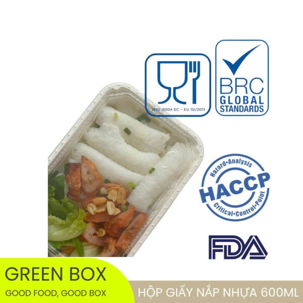 Hộp giấy nắp nhựa 600ml - Image 4