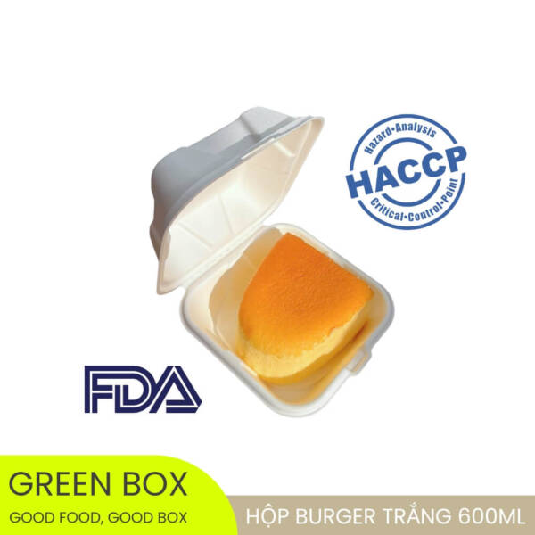 Hộp Burger Trắng 600ml - Image 4