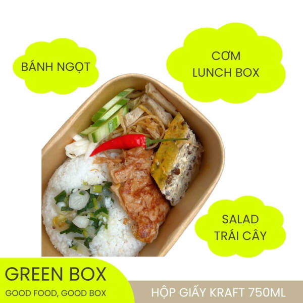 Hộp Giấy Kraft Chữ Nhật 750ml - Image 4