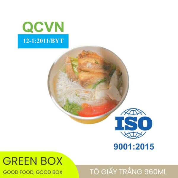 Tô Giấy Trắng 960ml (32oz) - Image 4