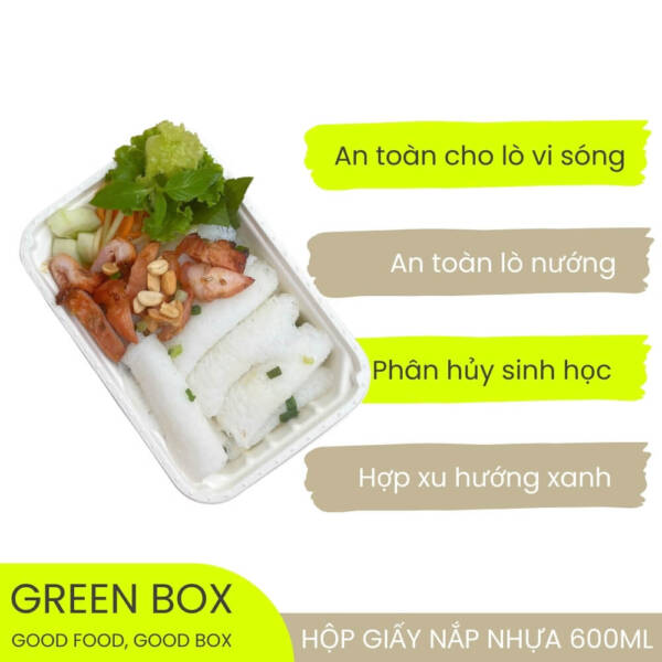 Hộp giấy nắp nhựa 600ml - Image 5