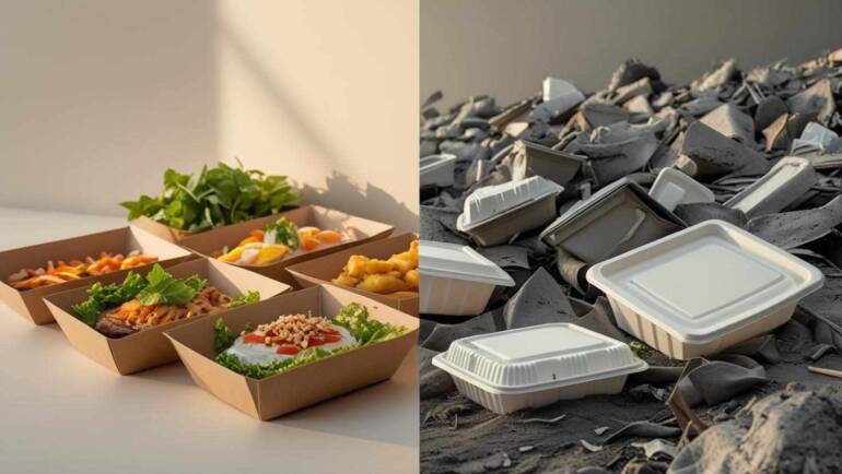 🥗 Vì Sao Các Nhà Hàng Nên Chuyển Sang Dùng Khay Giấy Phân Hủy Sinh Học?