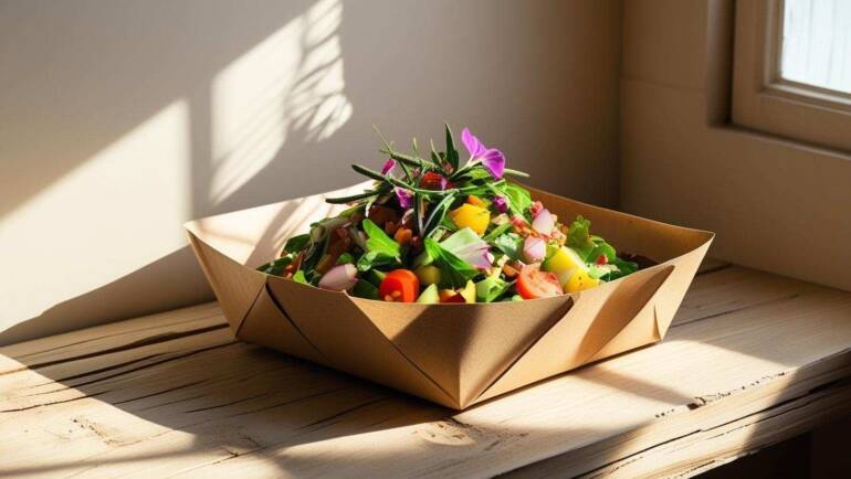 🧪 Khám phá chất liệu làm nên khay giấy đựng thực phẩm an toàn