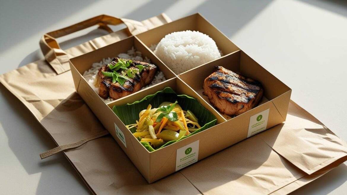 🍱 Thiết kế khay giấy tiện lợi cho việc phân loại món ăn, combo hoặc suất ăn học sinh