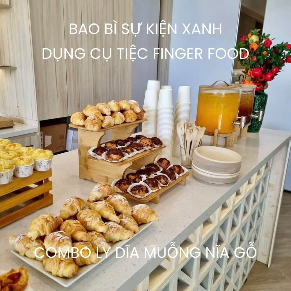 5 lợi ích khi sử dụng combo ly – dĩa – muỗng nĩa gỗ cho tiệc finger food
